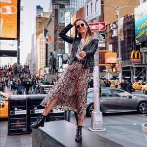 Women's Long Length Animal Print Skirt